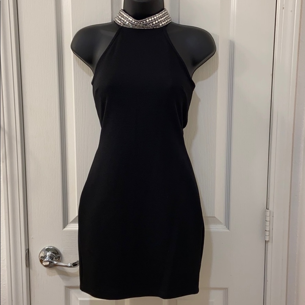 Black mini dress